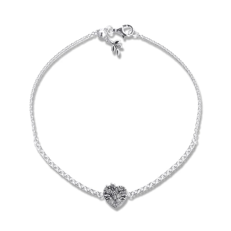 925 Silver Family Tree Bracelet for Women Valentine's Gift