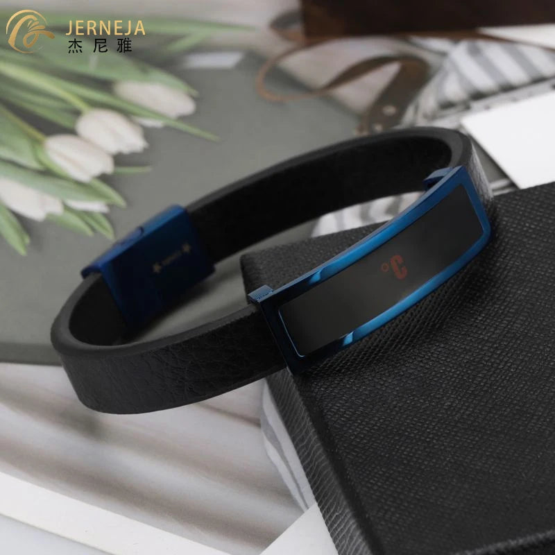 Temperature Feel Stainless Steel Bracelet Unisex Gift