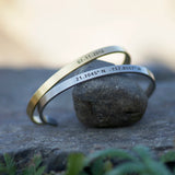 Personalized Stainless Steel Cuff & Necklace Set Coordinate