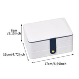 3-Layer Bracelet Jewelry Storage Box Earring Necklace Rings Display