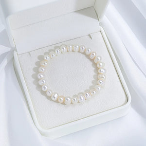 Freshwater Pearl Handwork Bracelet Colorful 6-7mm Party Charm Bangle