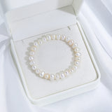 Freshwater Pearl Handwork Bracelet Colorful 6-7mm Party Charm Bangle