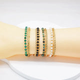 Boho Natural Stone & Gold-plated Chain Bracelet
