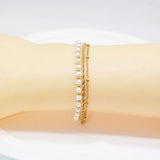 Boho Natural Stone & Gold-plated Chain Bracelet