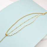Boho Natural Stone & Gold-plated Chain Bracelet
