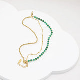 Boho Natural Stone & Gold-plated Chain Bracelet