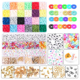 Bracelet Making Beads Kit Colorful Glass Loose Beads Gift for Girls