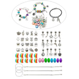 DIY Charm Bracelet Making Kit with Beads and Charms