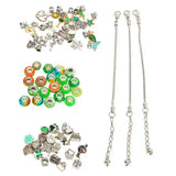 DIY Metal Clover Bracelet Kit w/Beads for Christmas