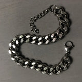 Men Stainless Steel Cuban Link Chain Bracelet Punk Hip Hop Gift
