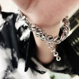 Men Stainless Steel Cuban Link Chain Bracelet Punk Hip Hop Gift