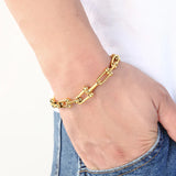 Men's Stainless Steel Chain Link Bracelet Punk Jewelry