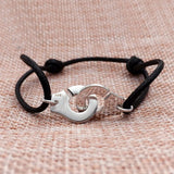 925 Silver Handcuffs Bracelet With Rope Bangle