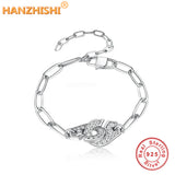 Menotte Paris Jewelry 925 Silver Handcuffs Bracelet with Chain