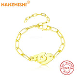 Menotte Paris Jewelry 925 Silver Handcuffs Bracelet with Chain