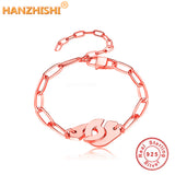 Menotte Paris Jewelry 925 Silver Handcuffs Bracelet with Chain
