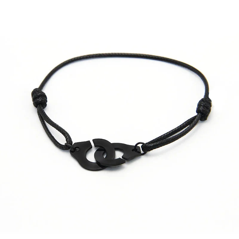 Menotte Paris Metal Handcuffs Rope Bracelet for Women