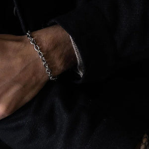 Chunky Cable Chain Bracelet, Steel Jewelry, 8-12mm, 18-23 In