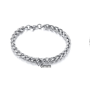 Chunky Cable Chain Bracelet, Steel Jewelry, 8-12mm, 18-23 In