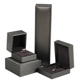Brushed PU Leather Jewelry Box Necklace Holder Organizer
