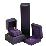 Brushed PU Leather Jewelry Box Necklace Holder Organizer