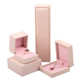 Brushed PU Leather Jewelry Box Necklace Holder Organizer