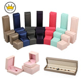 Brushed PU Leather Jewelry Box Necklace Holder Organizer