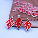 Metal Red Society Fraternity Charm Club PSI Necklace