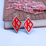 Metal Red Society Fraternity Charm Club PSI Necklace