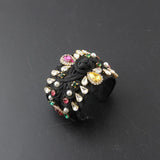 Baroque Rhinestone Flower Bracelet for Ladies