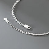925 Sterling Silver Anklets Tennis Chain Foot Beach Accessories