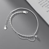 925 Sterling Silver Anklets Tennis Chain Foot Beach Accessories