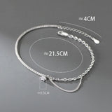 925 Sterling Silver Anklets Tennis Chain Foot Beach Accessories