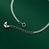 Butterfly Anklet Women Silver 925 Foot Bracelet Adjustable Jewelry Gift