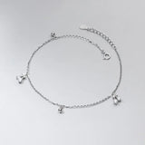 Cherry Anklets Silver 925 for Women Beach Accessories Jewelry Gift 20.5CM