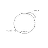 Anklet Silver 925 Chain Foot Jewelry Women Sandals