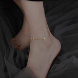 Anklet Silver 925 Chain Foot Jewelry Women Sandals