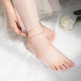 Anklet Silver 925 Chain Foot Jewelry Women Sandals