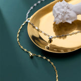 Anklet Silver 925 Chain Foot Jewelry Women Sandals