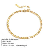 Stainless Steel Chain Anklet Bracelet for Women