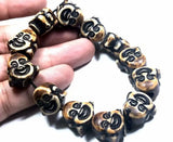 Vintage Dark Buddha Totem Lucky Bangle Bracelet