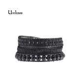Personalized Wrap Bracelet for Women/Men Multilayer Bracelet Beaded Woven
