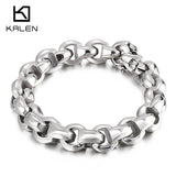 Men's Stainless Steel Skull Bracelet by Kalen Accessories