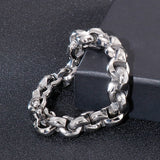 Men's Stainless Steel Skull Bracelet by Kalen Accessories