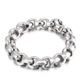 Men's Stainless Steel Skull Bracelet by Kalen Accessories