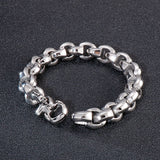 Men's Stainless Steel Skull Bracelet by Kalen Accessories