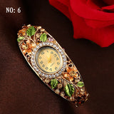 Rhinestone Lady Bracelet Leaf Flower Essential Banquet Women's Bracelet