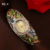 Rhinestone Lady Bracelet Leaf Flower Essential Banquet Women's Bracelet