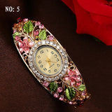 Rhinestone Lady Bracelet Leaf Flower Essential Banquet Women's Bracelet