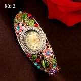 Rhinestone Lady Bracelet Leaf Flower Essential Banquet Women's Bracelet
